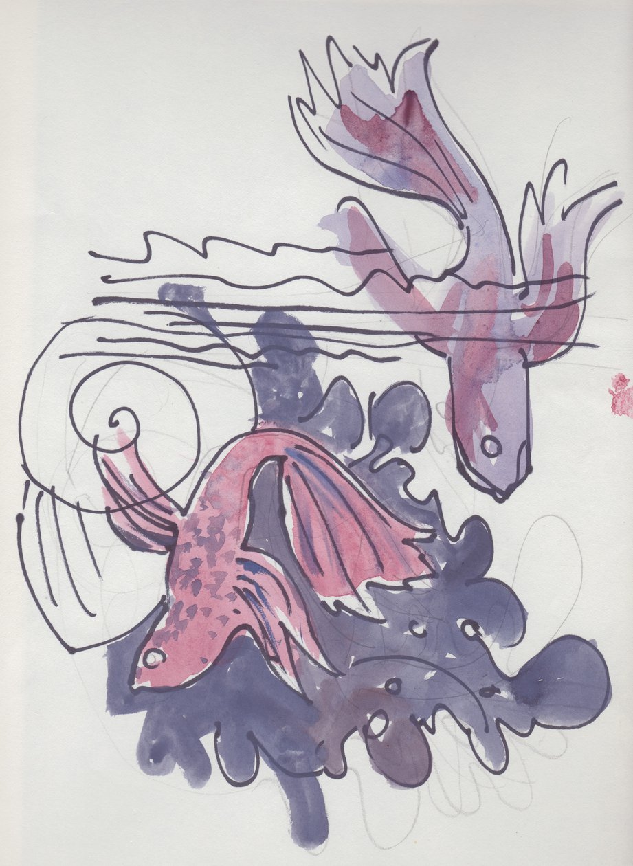 Fiskstudie, c1970. av Shirley Markham