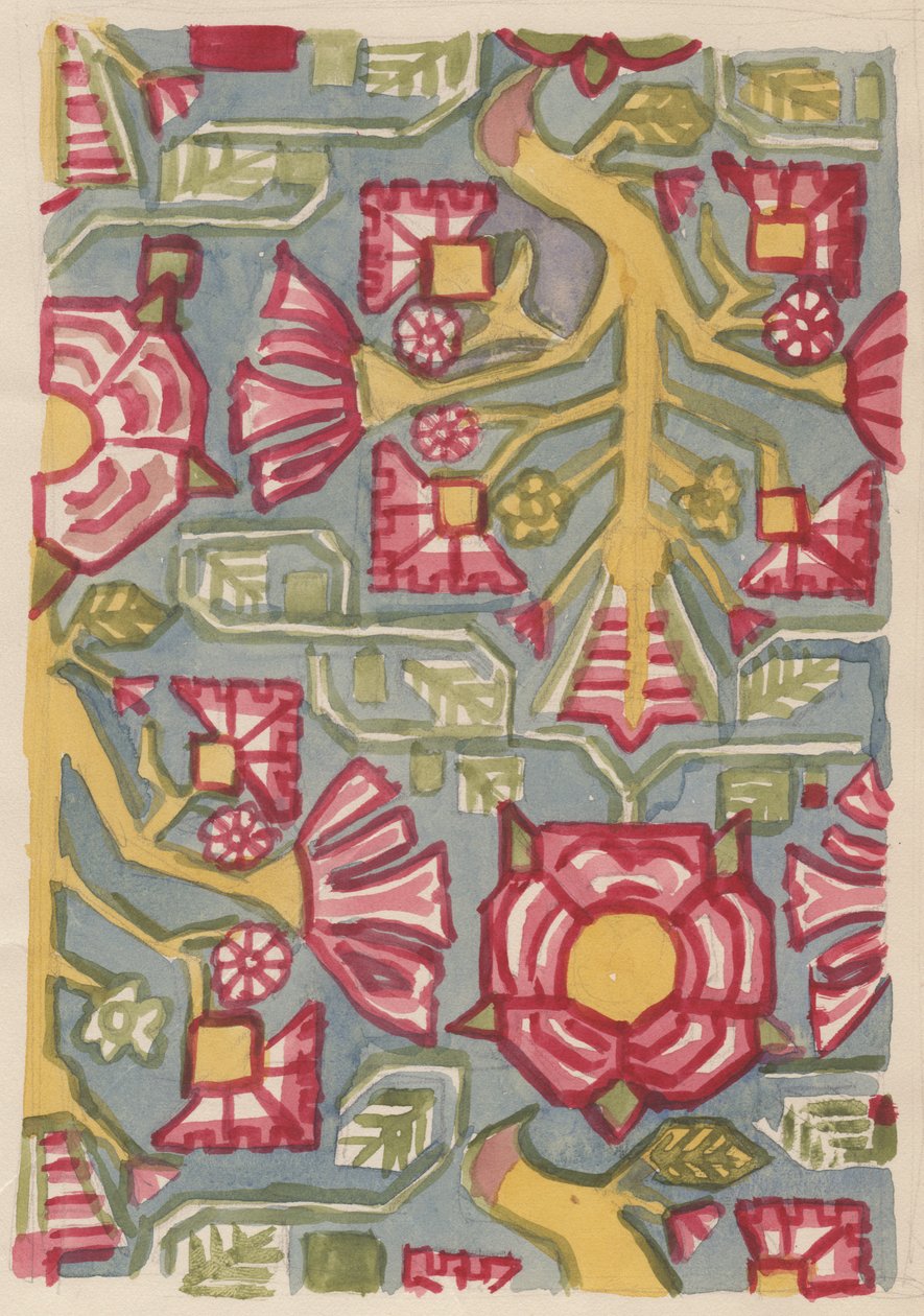 Blommönster, c1950. av Shirley Markham