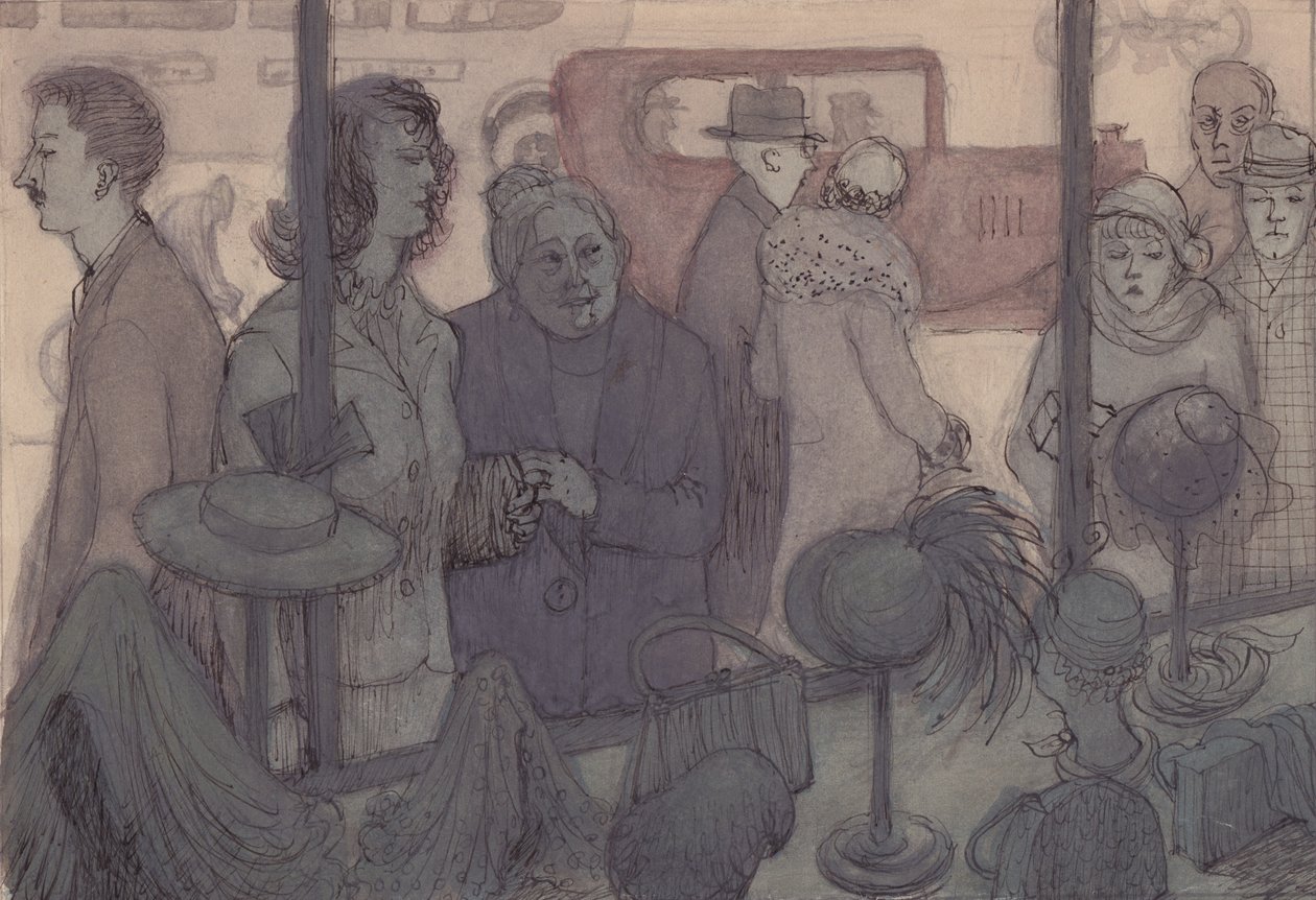 Hattskyltfönster, c1952. av Shirley Markham