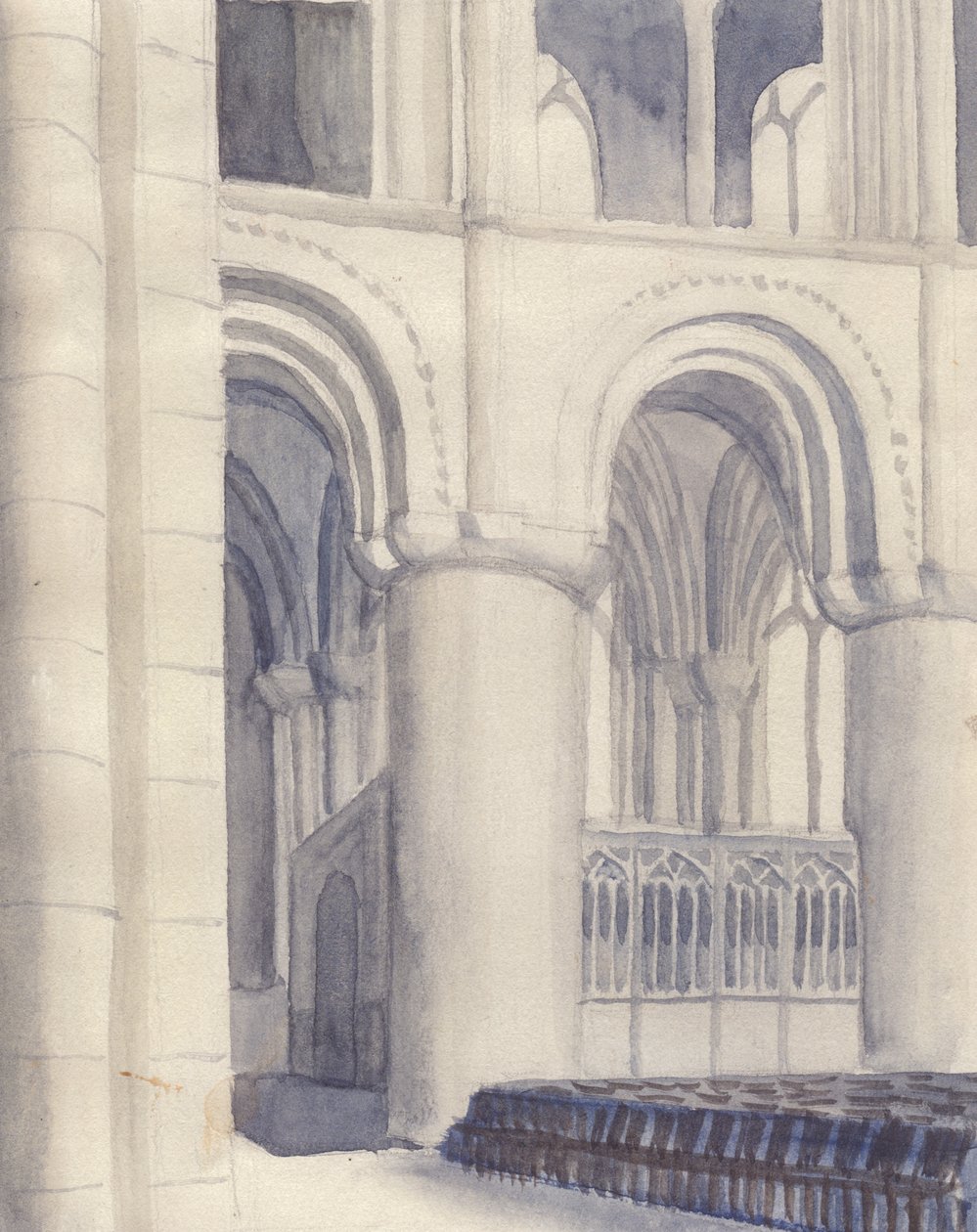 "Hereford Cathedral", 1951. av Shirley Markham