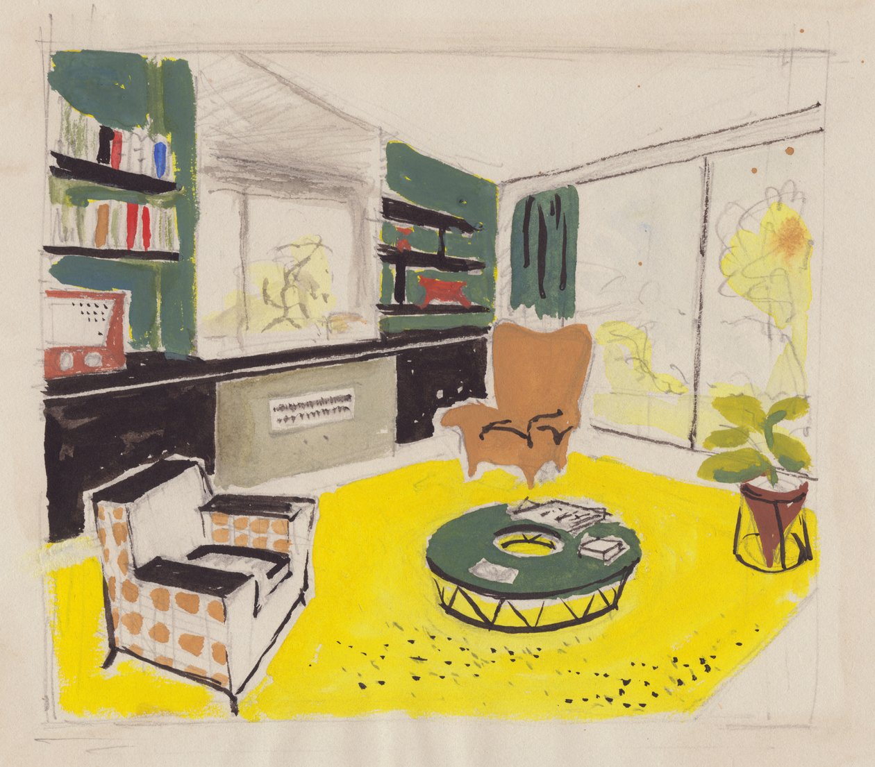 Inredning, 1951. av Shirley Markham