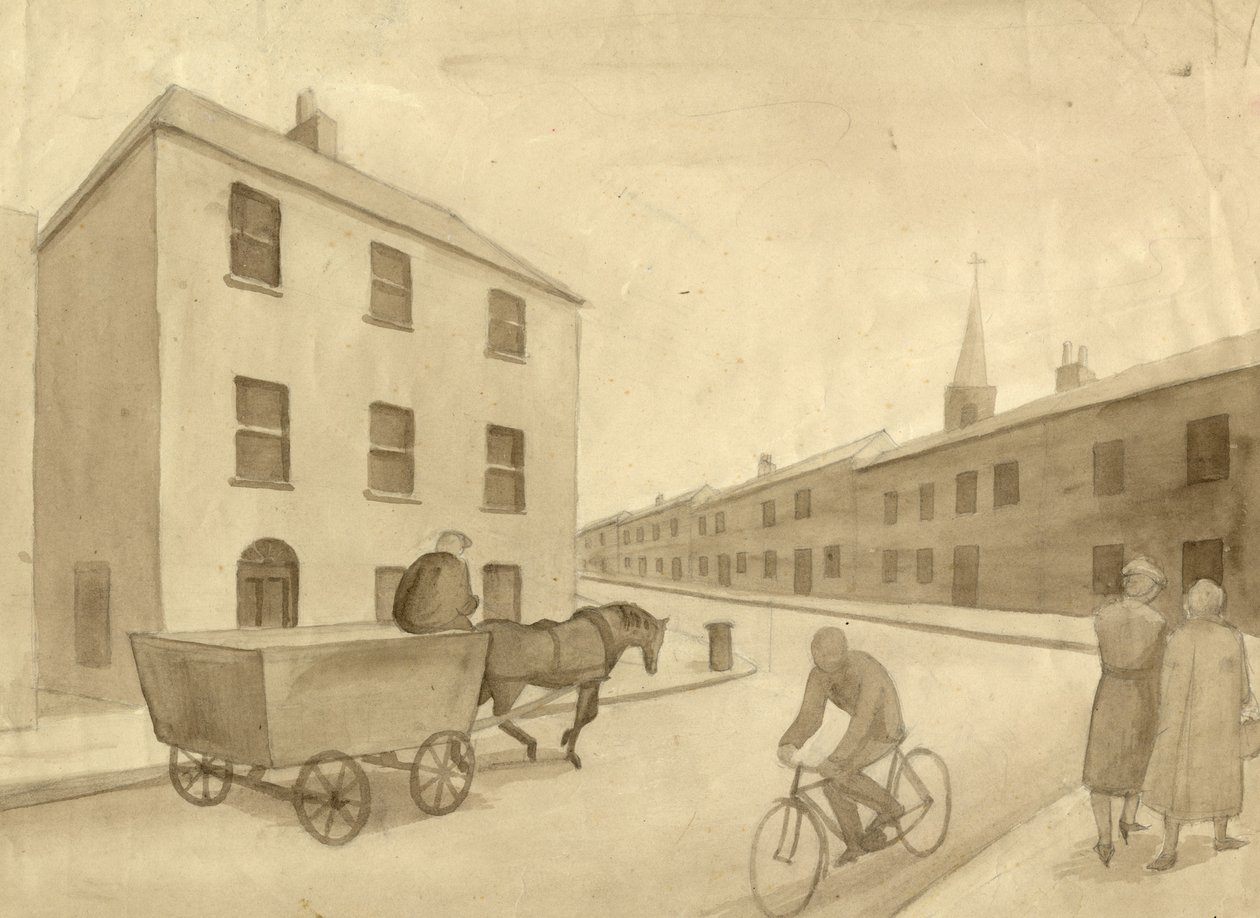 Monokrom gatubild, 1951. av Shirley Markham