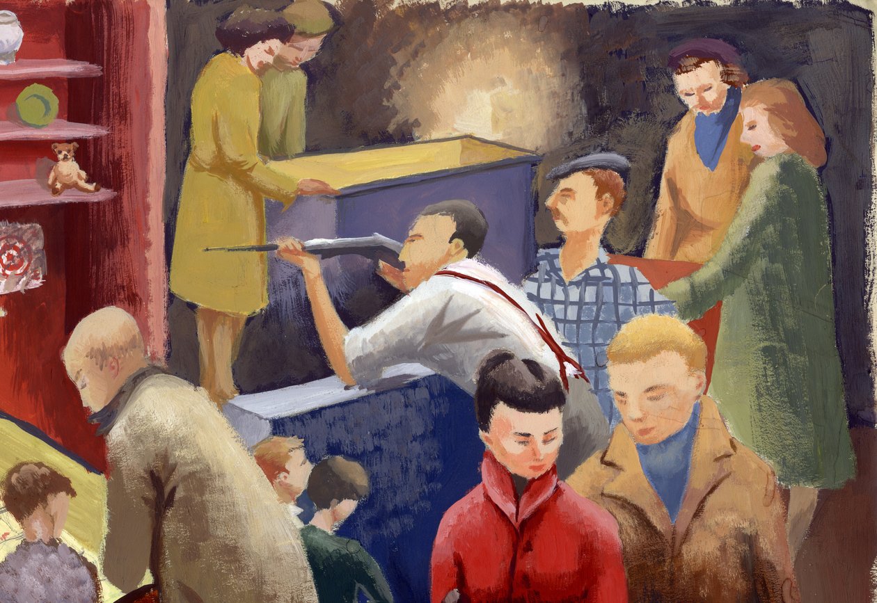 Gevärsbana på ett nöjesfält, c1950. av Shirley Markham