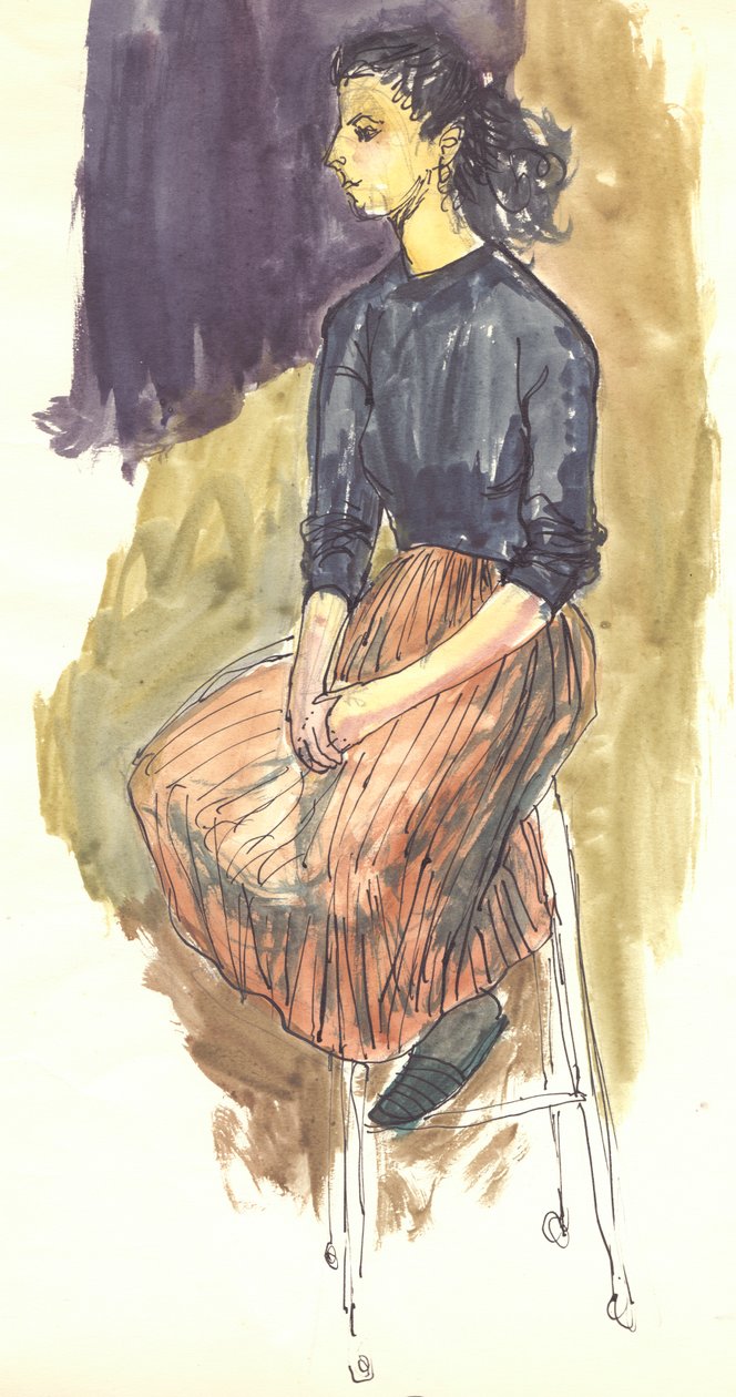 Sittande kvinna, c1950. av Shirley Markham