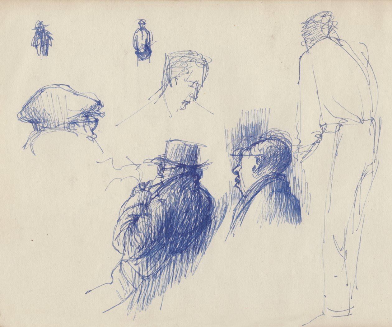 Studier, män i hattar, c1950. av Shirley Markham