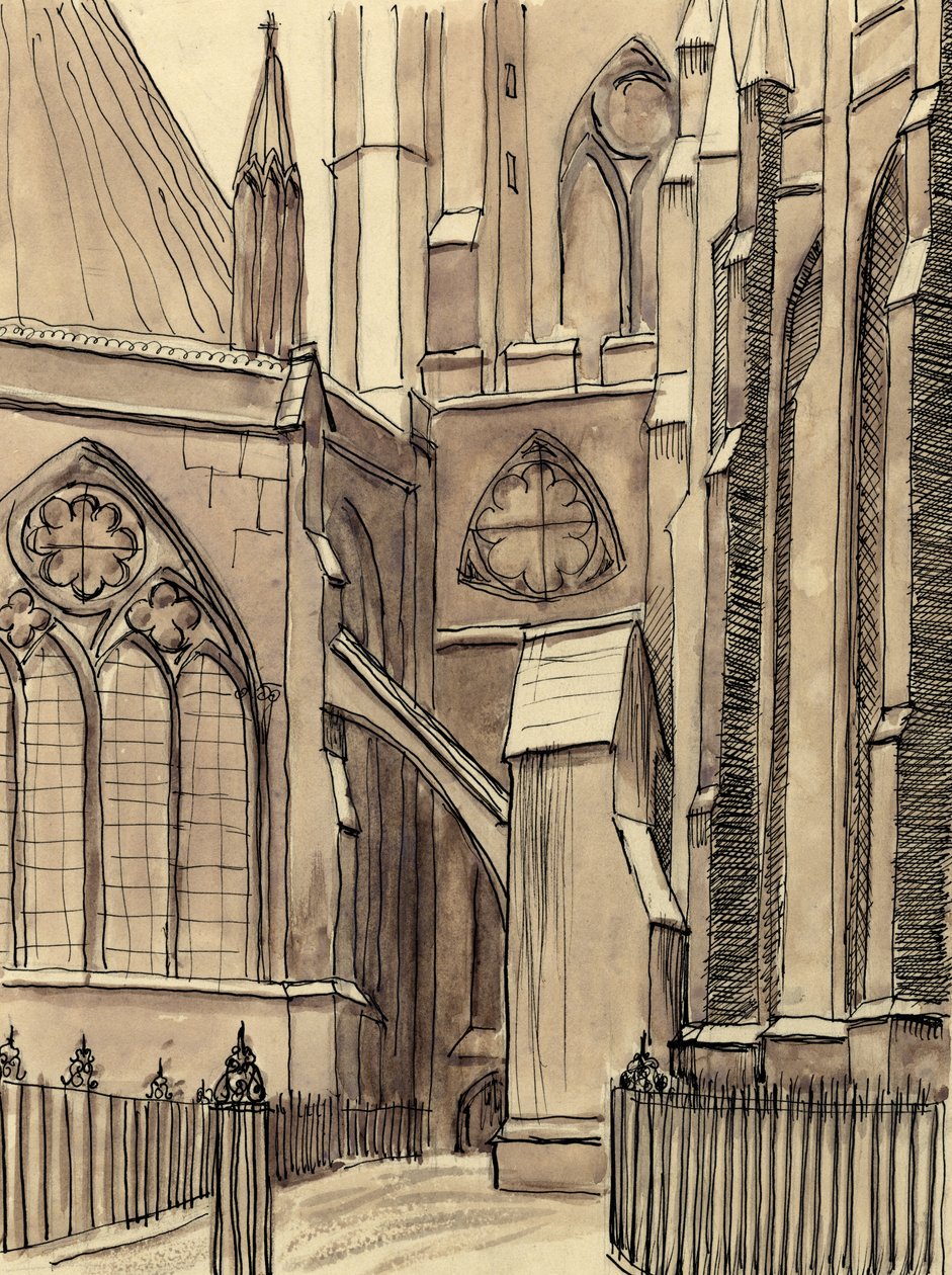 Kapitelhuset, Westminster Abbey, London, c1950. av Shirley Markham
