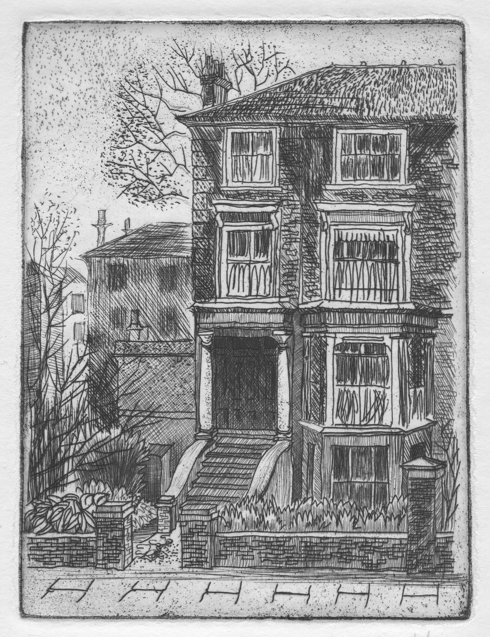"Huset tvärs över gatan", 1951. av Shirley Markham