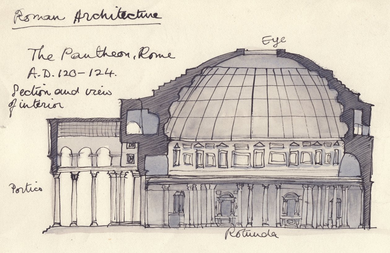 Pantheon, Rom, Italien, 1951. av Shirley Markham