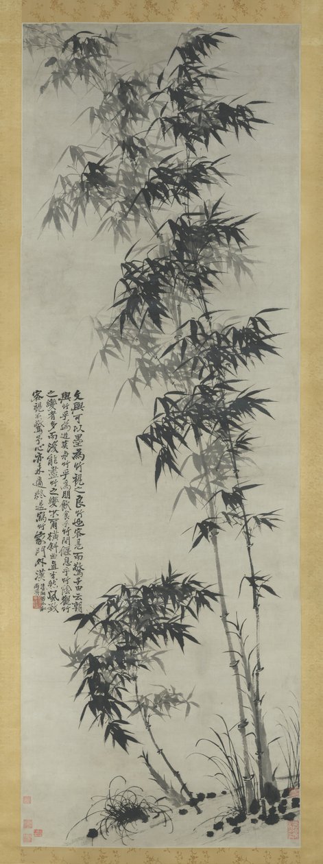 Bambu i vind och regn, ca. 1694. av Shitao