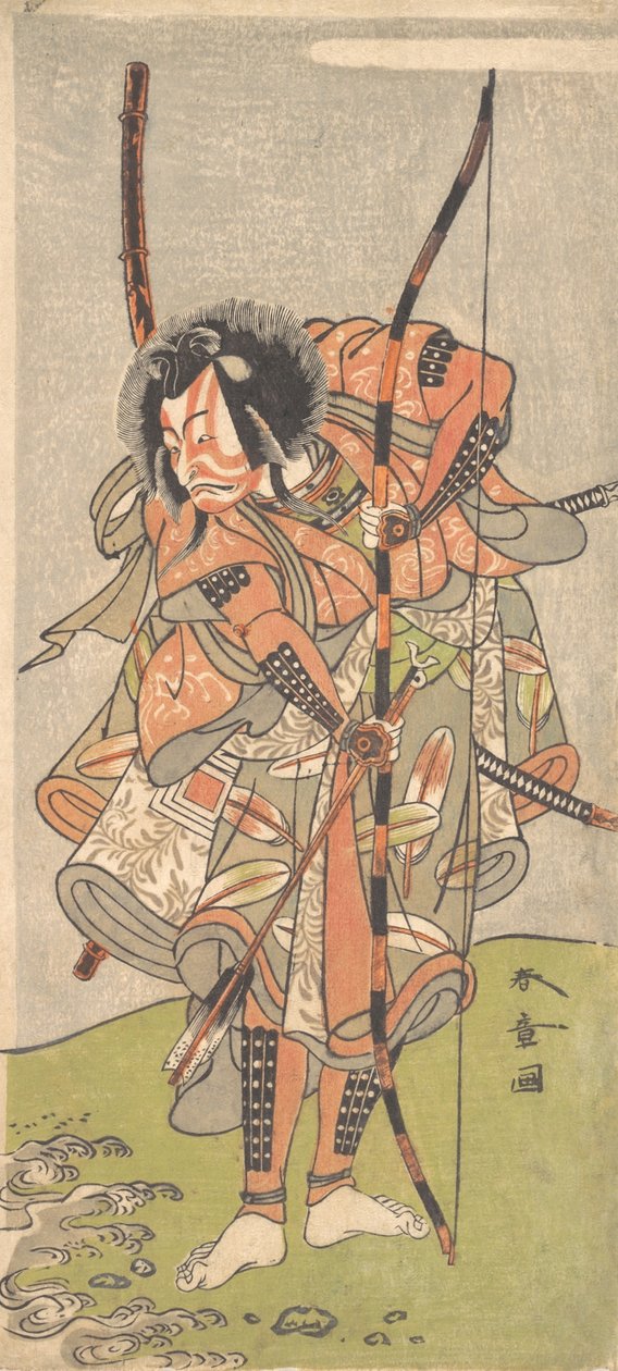 Kabuki ac and r Ichikawa Grape Dye Good Ichikawa Danjuro I V, 2:a månaden, 1774. av Shunsho