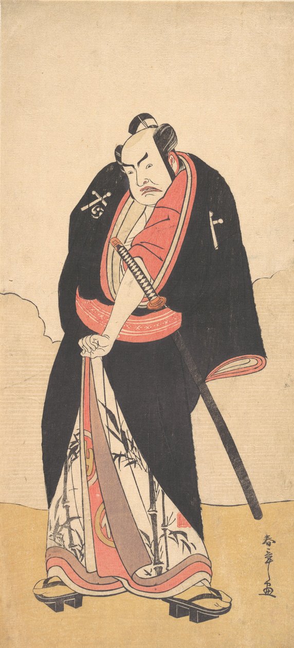 Kabuki Ac and r Nakamura Transparent Good As Rai Kakiguro, 2:a månaden, 1780. av Shunsho
