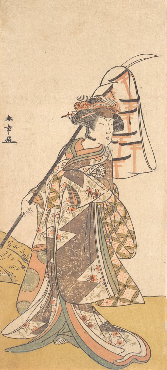 Kabuki ac and r Segawa Chrysanthemum Woman Bra medlem A Femaero Lugn morgon, va? 1777. av Shunsho