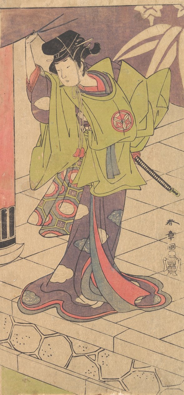 Den 2:a Yamashita Kinsaku i rollen som Tsukisayo, 2:a månaden, 1770. av Shunsho