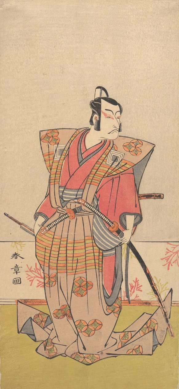 Skådespelaren Ichikawa Danjuro V som samuraj, 1771-72. av Shunsho