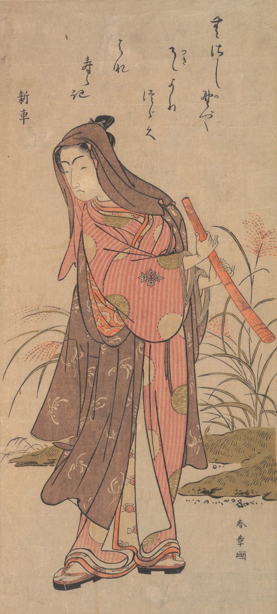 Tea C och Ichikawa Masasuke eller Ichikawa Omezo-medlem Femme Roe, 1726-1792. av Shunsho
