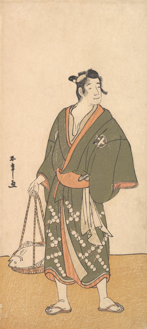 Skådespelaren Otani Hiroemon III som fiskhandlare, 1726-1792. av Shunsho