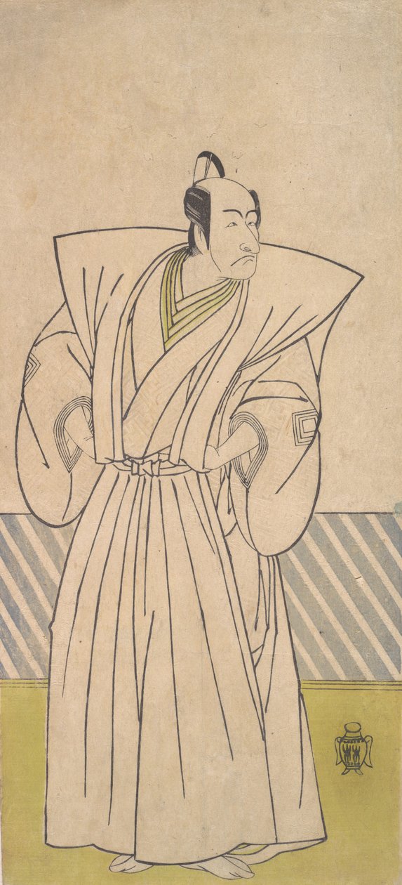 Den femte Ichikawa Danjuro som en samuraj av hög rang, sent 1700-tal. av Shunsho