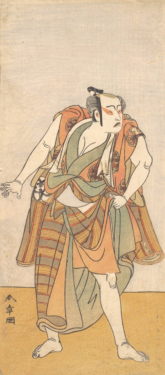 Den första Bando Mitsugoro som obeväpnad man, 1774 eller 1775. av Shunsho