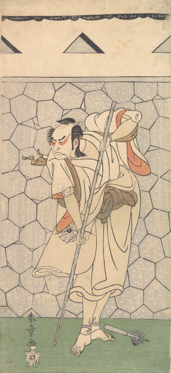 Den första Nakamura Nakazo som krigare förklädd till en Rokubu, 1770 eller 1771. av Shunsho