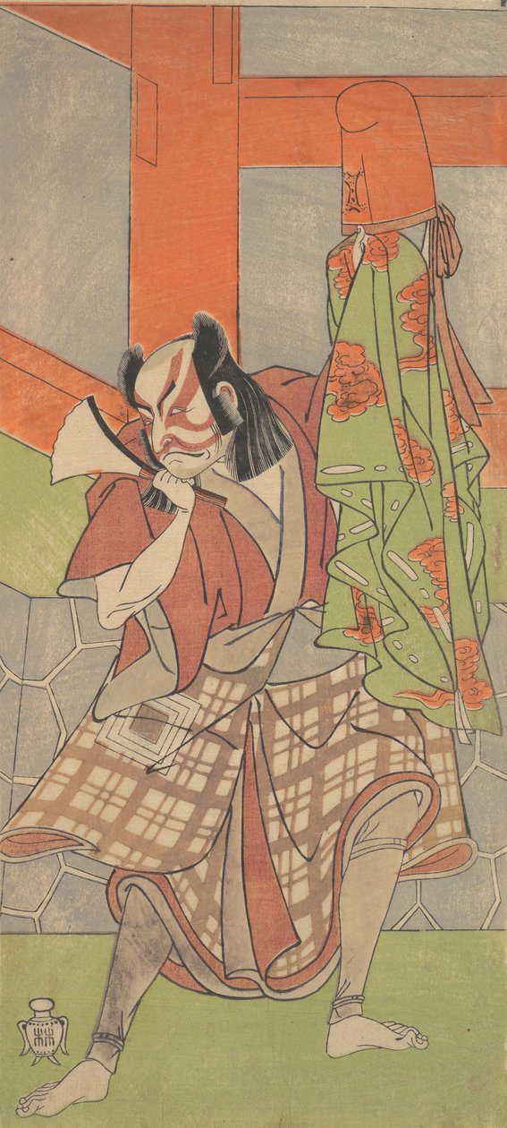 Den fjärde Ichikawa Danjuro i rollen som Yahei-byoe Munekiyo, 12:e månaden, 1768. av Shunsho