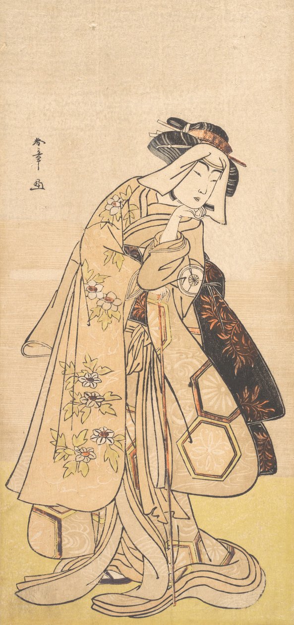 Den fjärde Iwai Hanshiro som kvinna, ca. 1779. av Shunsho