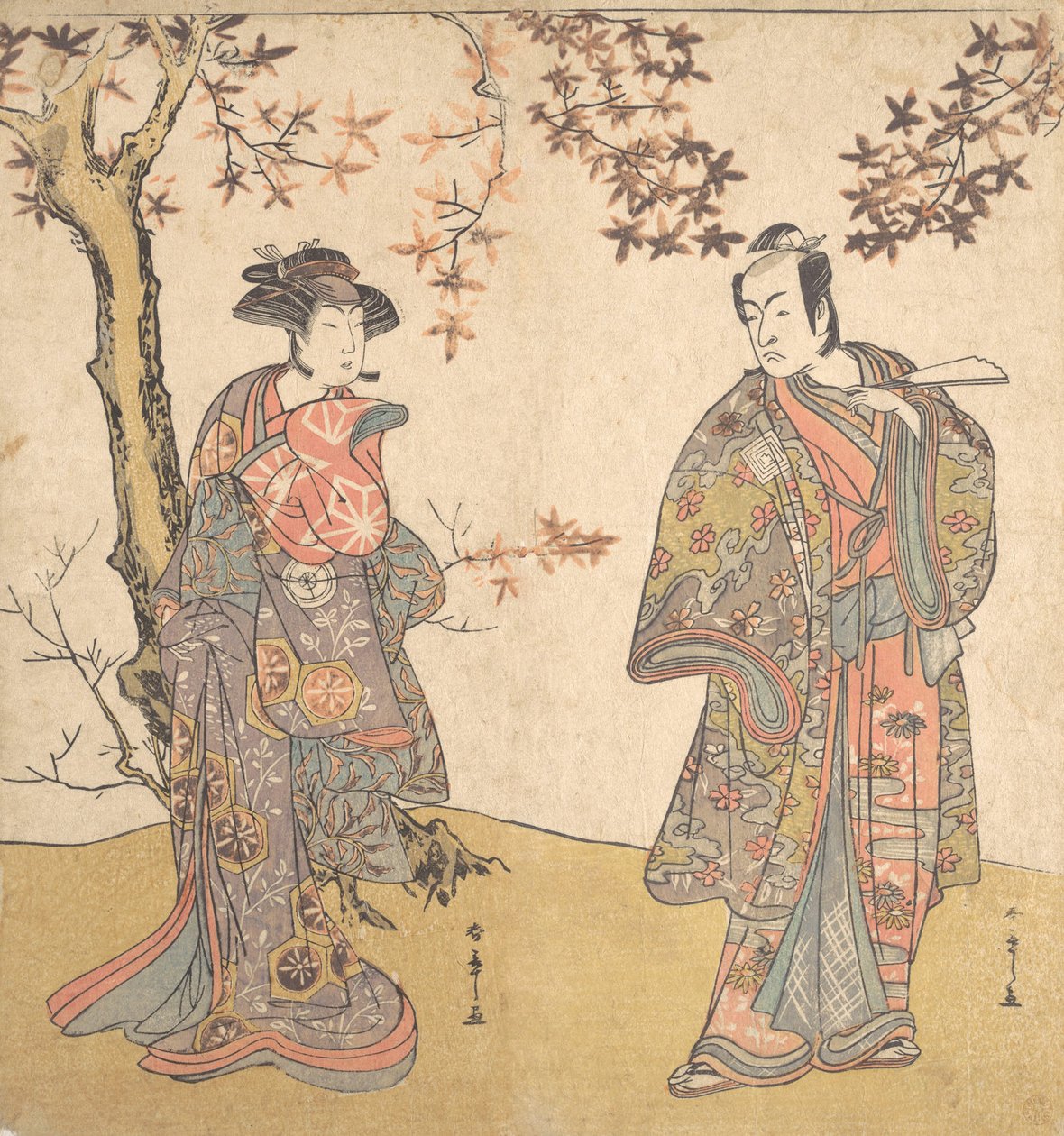 Den andra Ichikawa Monnosuke som obeväpnad man, troligen 1778. av Shunsho