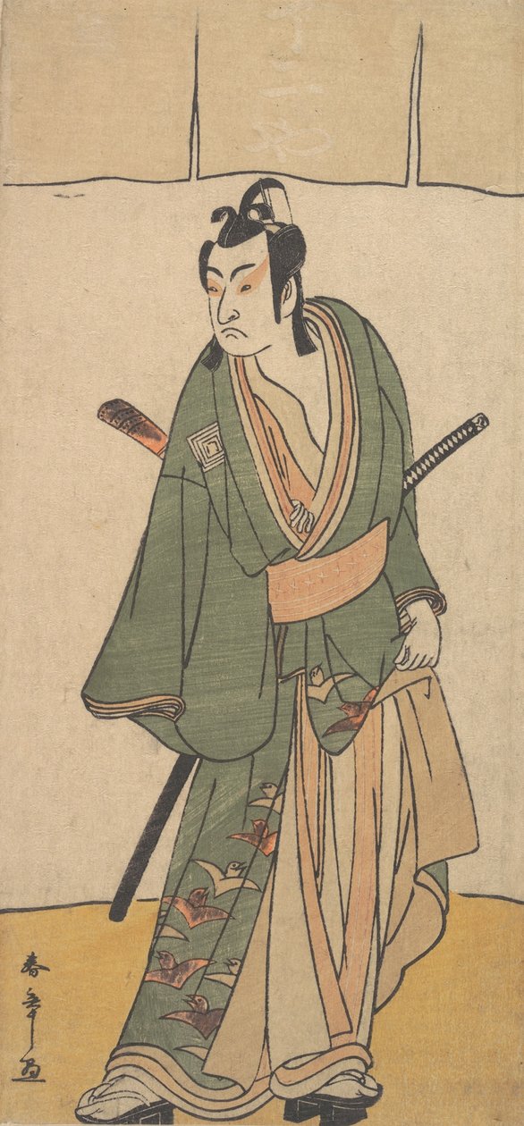 Den andra Ichikawa Monnosuke i rollen som Soga no Juro Sukenari, 2:a månaden, 1785. av Shunsho
