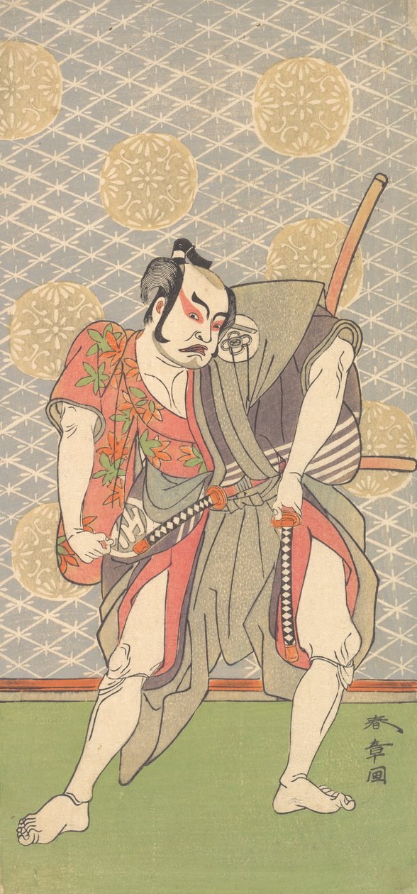 Den andra Nakamura Sukegoro i rollen som Gokumon no Shobei, 2:a månaden, 1771. av Shunsho