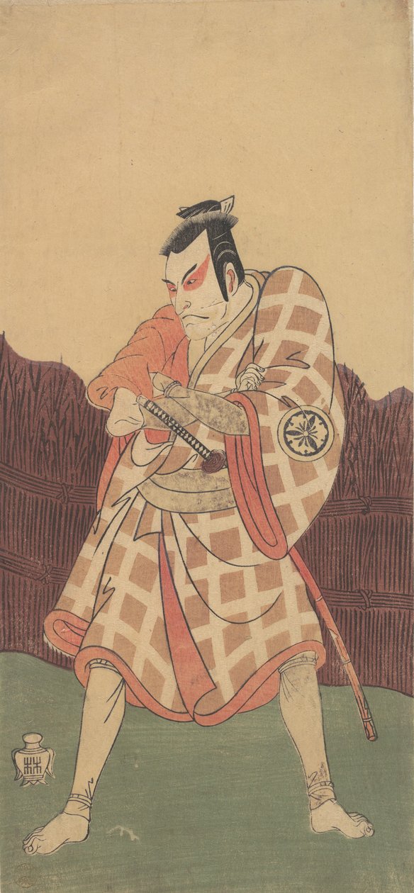 Teti rd Ogi Matsumoto Tiero f Matsuo Maru Sugawara, Susume, 1768. av Shunsho