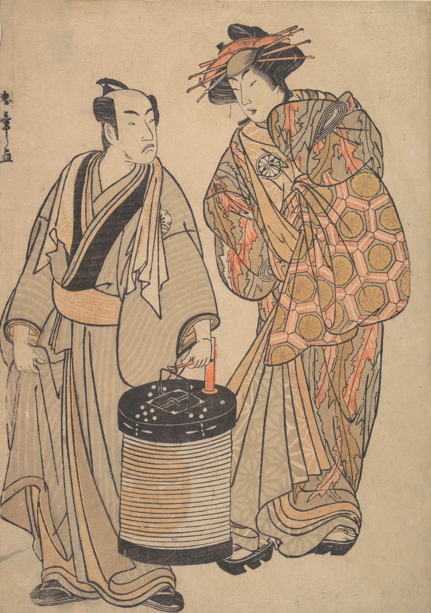 tee rd Segawa Chrysanthemum Woman As Plan Oiran, va? 1776. av Shunsho