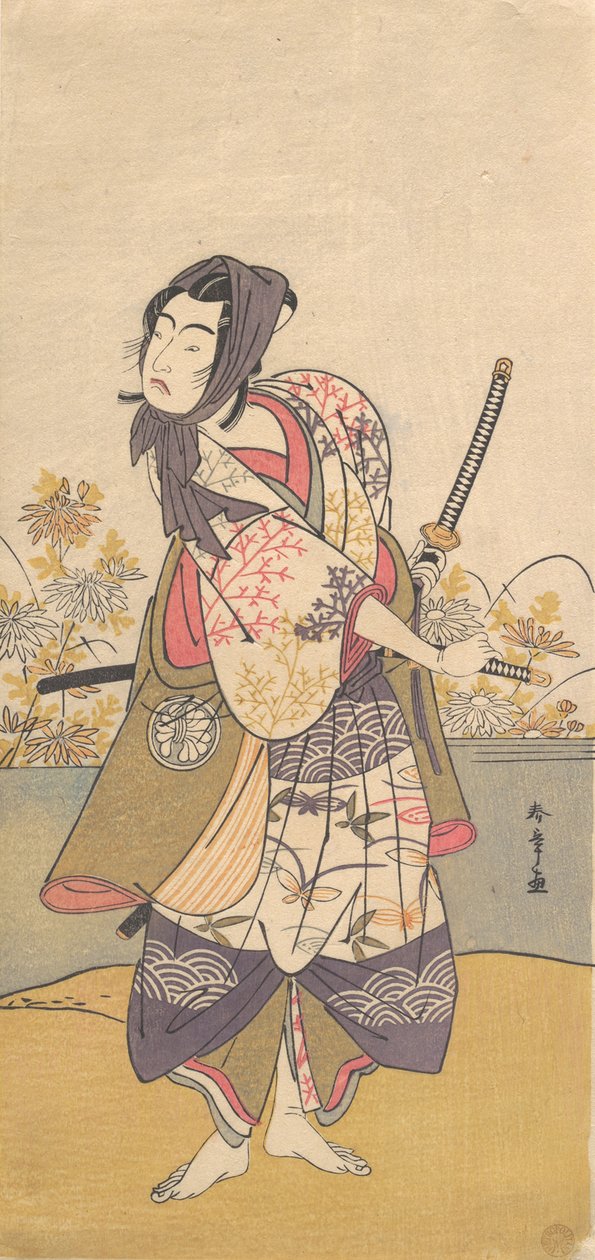 Den tredje Segawa Kikunojo i rollen som Soga no Goro Tokimune, 2:a månaden, 1785. av Shunsho