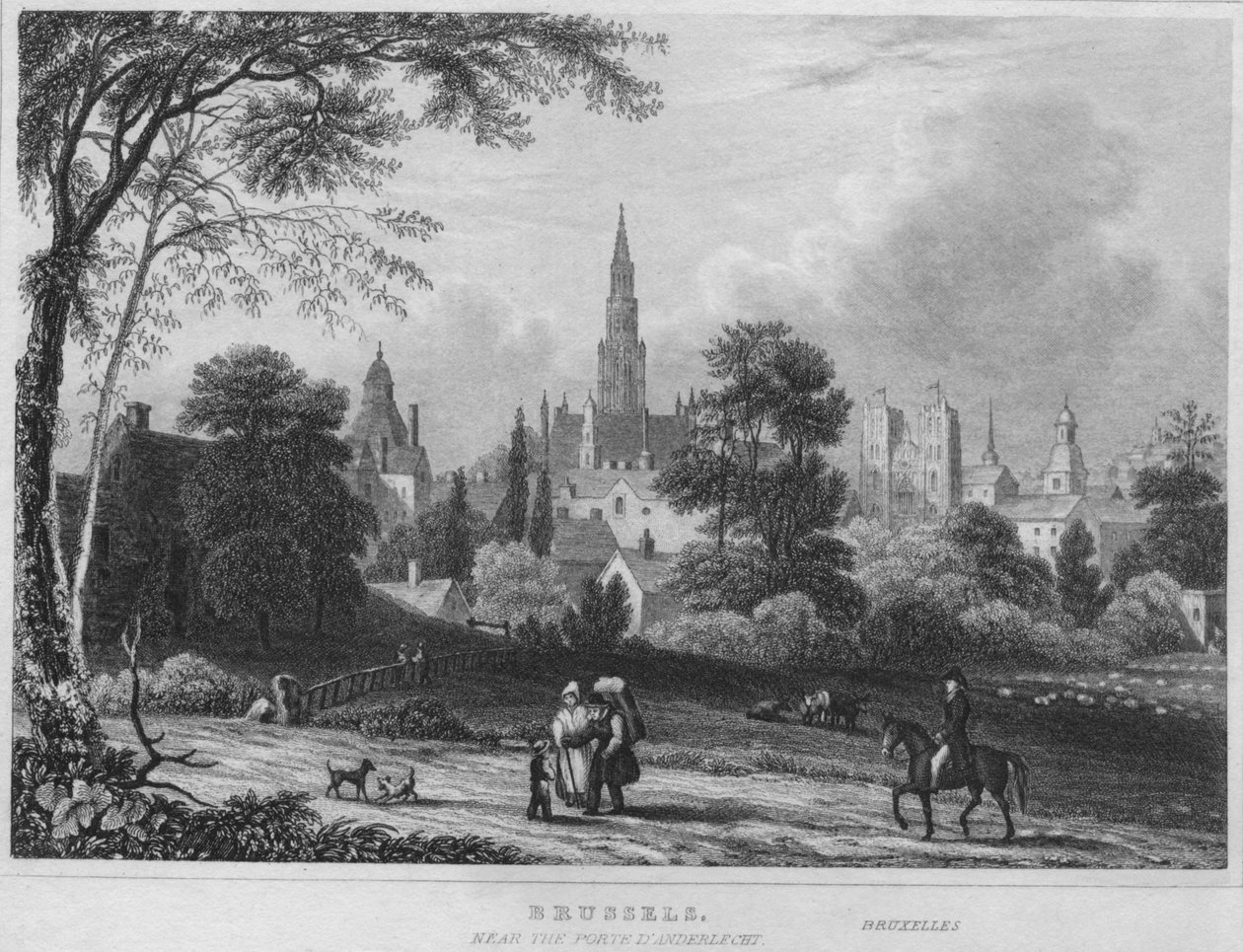 Bryssel, nära Porte DAnderlecht, 1850 av Shury and Son