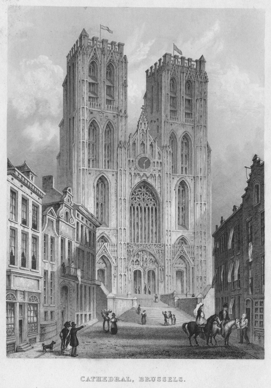 Katedralen, Bryssel, 1850 av Shury and Son