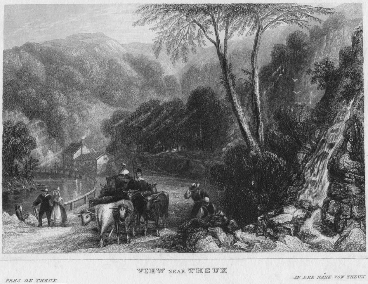 Utsikt nära Theux, 1850 av Shury and Son