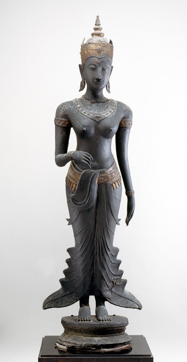 Stående Uma, Sukhothai-stil (förgylld brons) av Siamese School