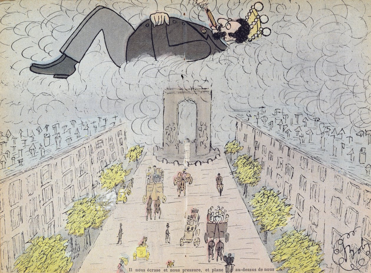 Antisemitisk karikatyr ur konstnärens "Ohe, Les Dirigeants", 1896 av Sibylle Gabrielle de Riquetti de Mirabeau