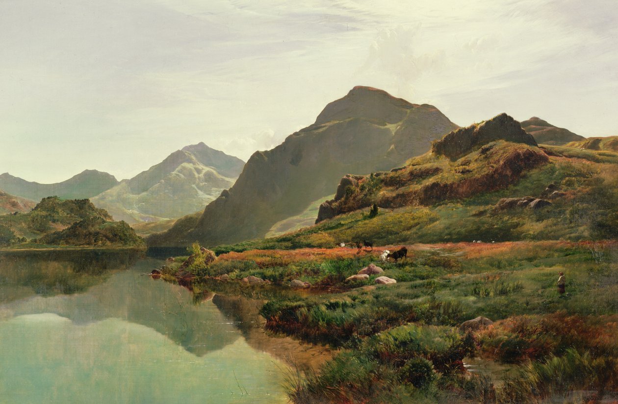 En scen från Highland Loch av Sidney Richard Percy