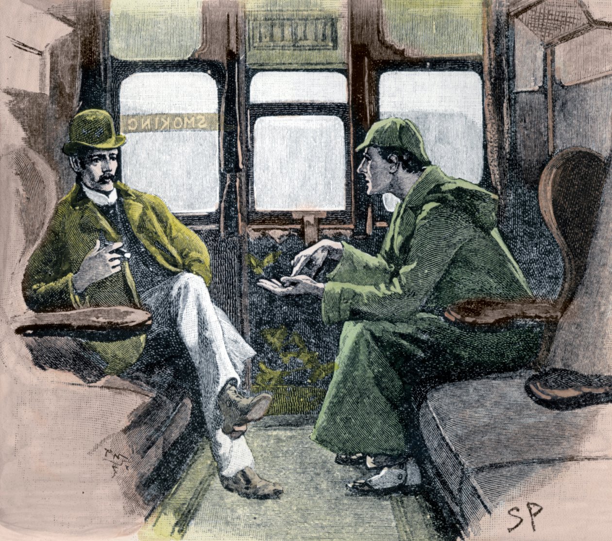 "Holmes gav mig en skiss över händelserna", 1901 av Sidney E Paget