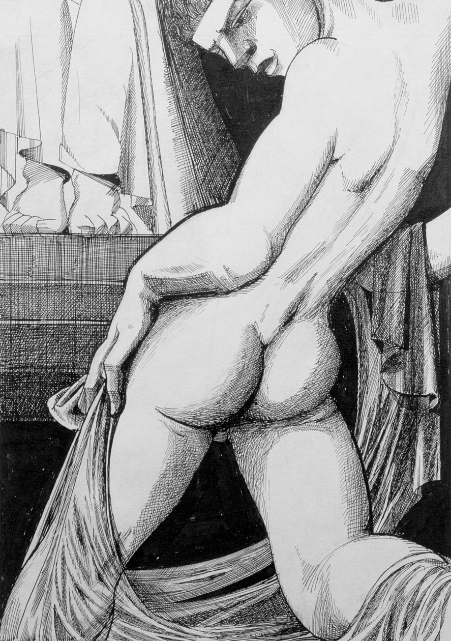Ganymedes före Zeus, 1923 (bläck & wc) av Sidney Hunt