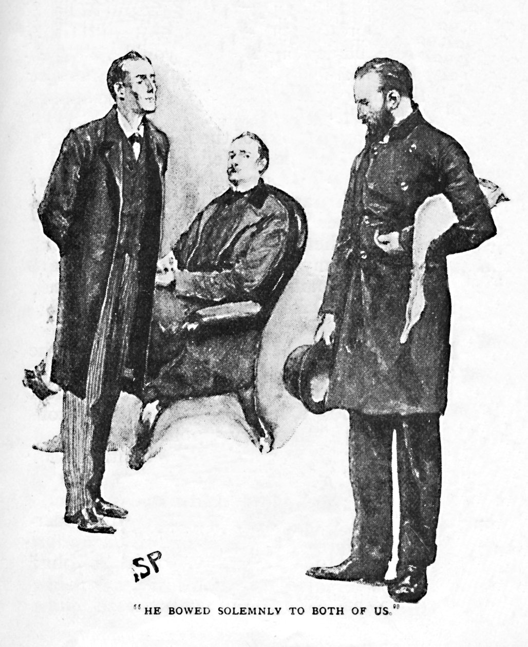 Han bugade högtidligt för oss båda, 1892 av Sidney Paget