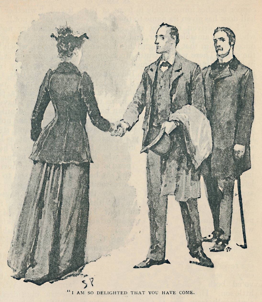 Jag är så glad över att du har kommit, 1892 av Sidney Paget