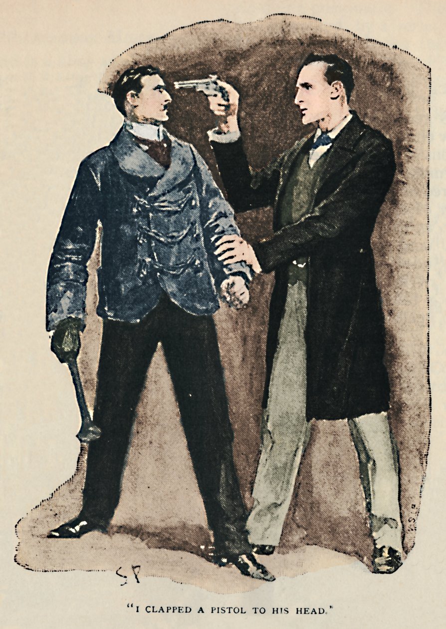 Jag klappade en pistol mot hans huvud, 1892 av Sidney Paget