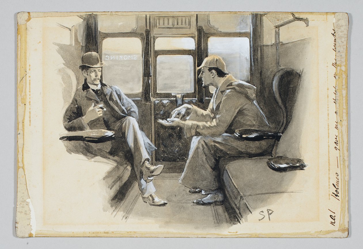 Illustration till Arthur Conan Doyles berättelse om Sherlock Holmes "The Adventure of Silver Blaze", 1892 av Sidney Paget