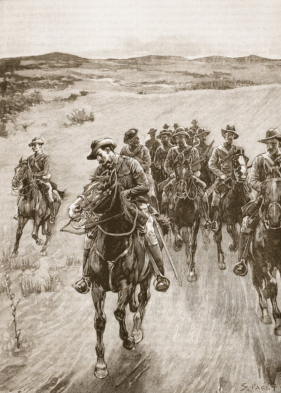 På Lobengulas spår, 1893, illustration från Cassell