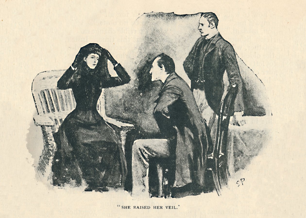 Hon höjde sin slöja, 1892 av Sidney Paget