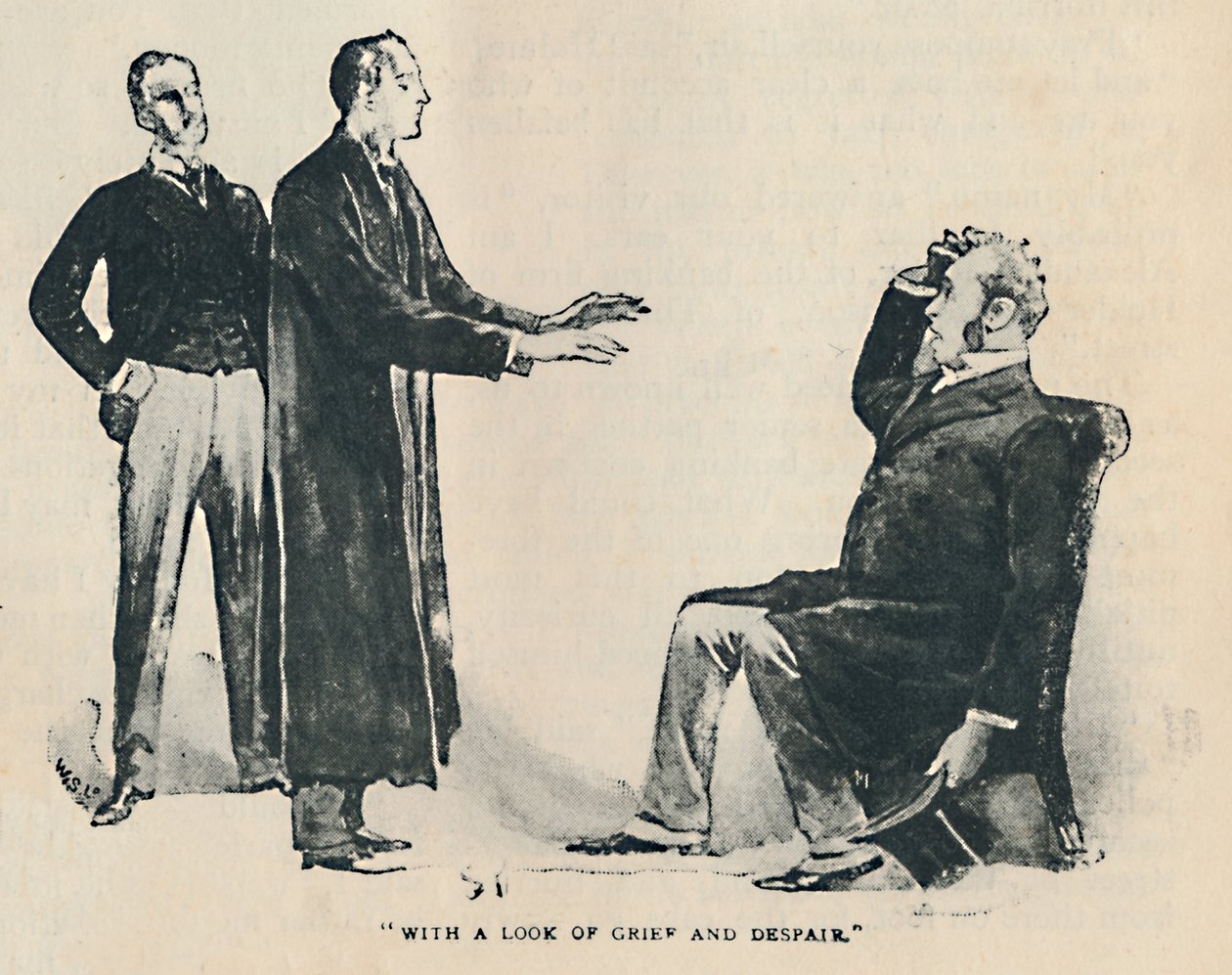 Med en blick av sorg och förtvivlan, 1892 av Sidney Paget