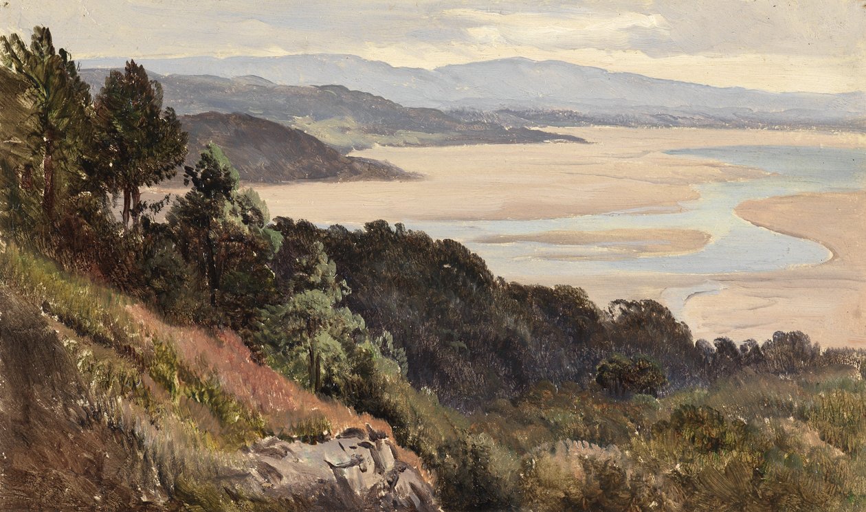 Lancaster Sands (olja på papper) av Sidney Richard Percy