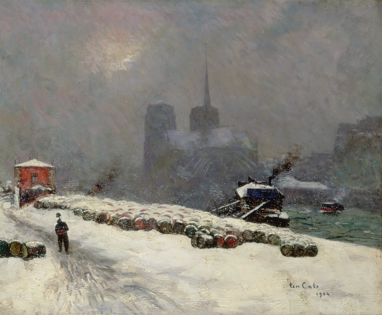 Notre Dame i snön, 1904 av Siebe Johannes Ten Kate