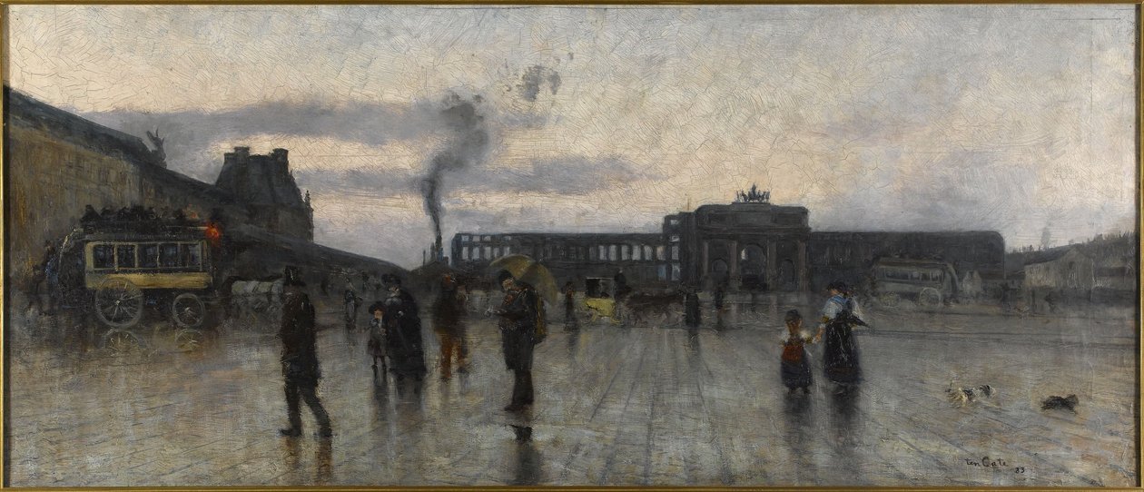 Ruinerna av Tuilerierna och Place du Carroussel av Siebe Johannes Ten Kate