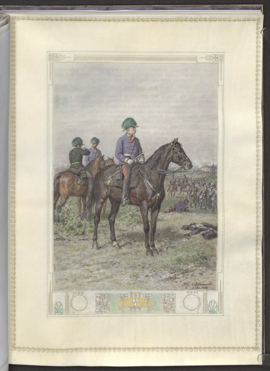 Hyllning med anledning av kejsar Franz Joseph I:s 50:e regeringsjubileum 1898 (tryck) av Siegmund L